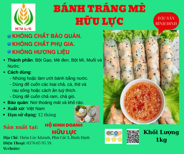 Bánh Tráng Mè Đen